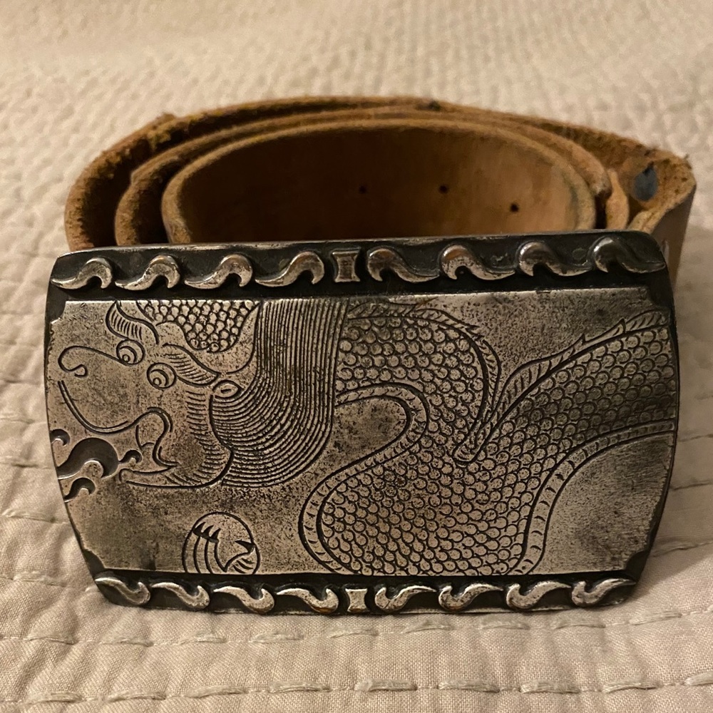 $195 Mens Velvet Messiah Viking Belt 34" Handmade
